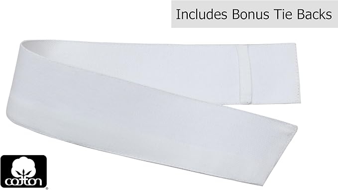 COTTON CRAFT White Curtain Window Panel Drapes - Set of 2 - Thick Cotton Duck Fabric Reverse Tab Top Window Treatment - Bonus Tie Backs - Clean Crisp Elegant Look - Bedroom Living Room - 50 W x 84 L