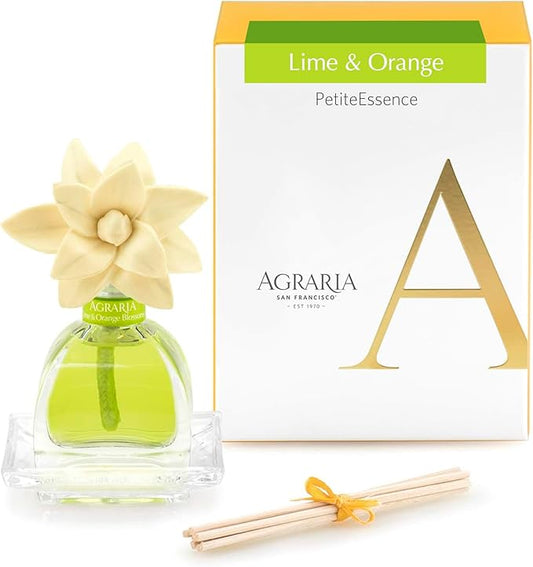 AGRARIA PetiteEssence Flower and Reed Diffuser Set, Hand Crafted Sola Flower Botanical Home Fragrance Diffuser, Scented Oil Reed Diffuser, Flower and Reed Diffuser Gift Set for All Occasions