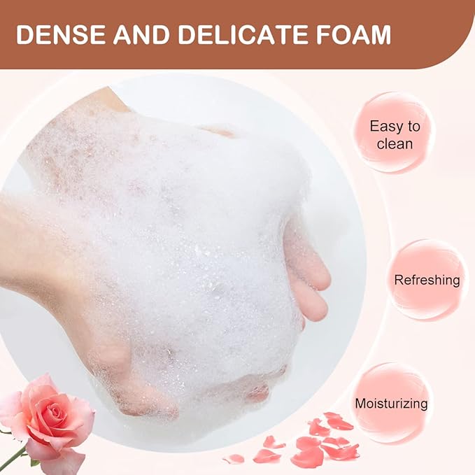 Bee & Flower Soap Bar Rose Soap Moisturizing Bath Bar Soap Nourishes Your Skin 4.4 oz(Pack of 4)