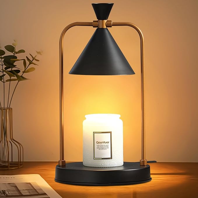 Candle Warmer Lamp with Timer Dimmer, Birthday Gifts for Women Mom, House Warming Gifts New Home Room Decor, Plug-in Operated Wax Melt Warmer for Scented Jar Candles with 2 Bulbs