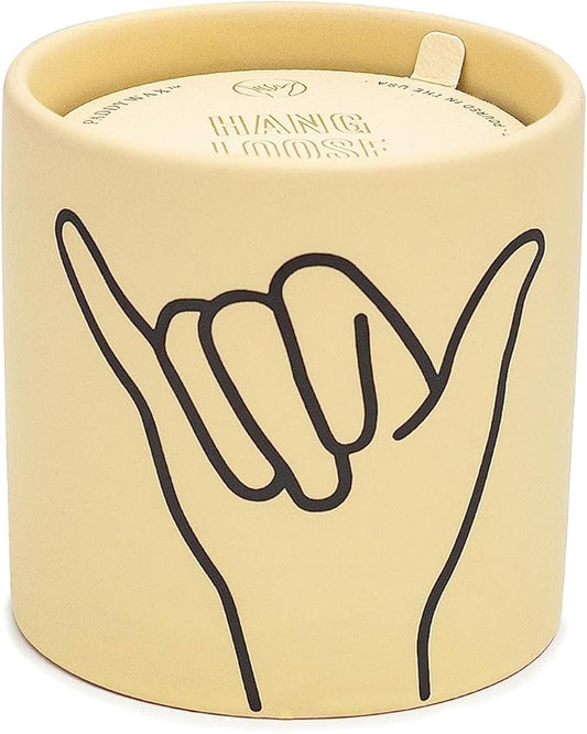 Paddywax Candles Impressions Artisan Hand-Poured Scented Candle, 5.75-Ounce Jar, Hang Loose Shaka - Ocean Rose + Bay