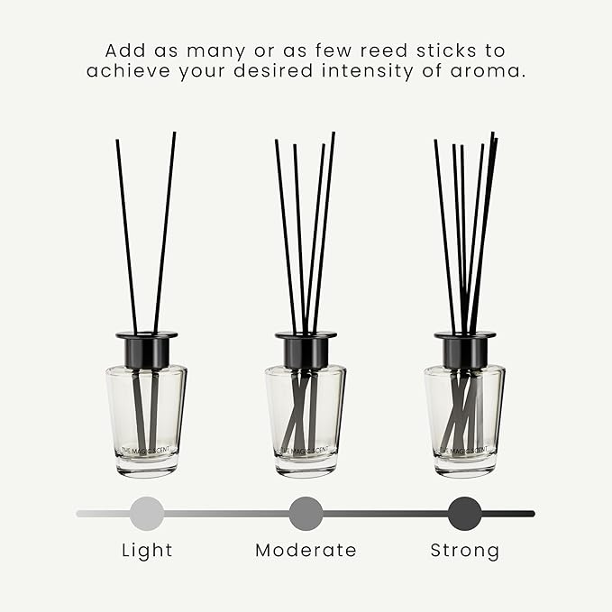 Mahogany & Teakwood Reed Diffuser for Home - Luxury Scent Diffuser with Premium Fiber Reeds for Lasting Gentle Dispersal - Natural, Toxin-Free Aroma Inspired by Ambercrombie & Fitch