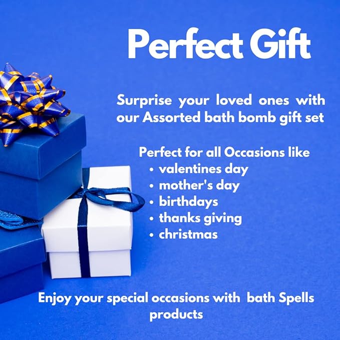 Luxury Bath Bomb Gift Set, Organic Bath Bombs for Women Relaxing, Moisturizing Shea Butter & Pure Essential Oils Bubble Bath, Bathbombs for Men, Gifts for Her