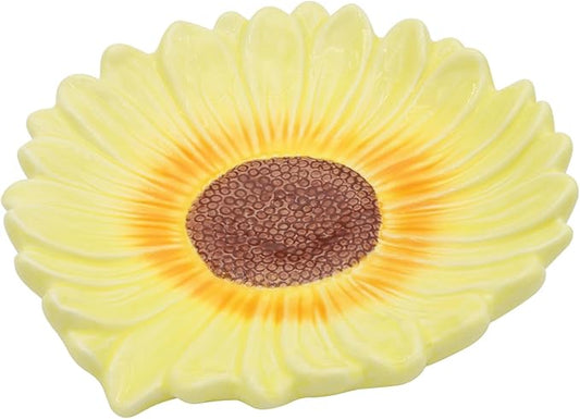 Self Draining Soap Dish Inspired by Daisy Flower Ceramic Waterfall Soap Dish Soap Savers for Bathroom,Shower,Bar Counter
