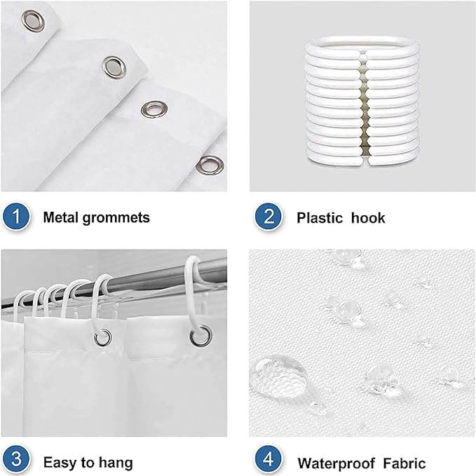 Construction Vehicles Shower Curtain for Kids Yellow Truck Excavator Tractor Cars Blue Boys Bathroom Curtain Waterproof Polyester Fabric Bath Curtain 72 x 72 Inch with 12 Plastic Hooks