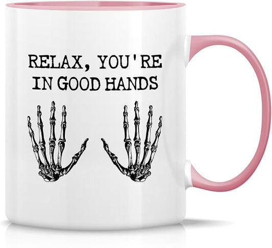 Retreez Funny Orthopedist Mug - 11 Oz Ceramic Coffee or Tea Cup - Humorous Sarcastic Gift for Orthopedic Surgeon, Orthopedic Specialist, Chiropractor - White Mug with Pink Handle and Inner