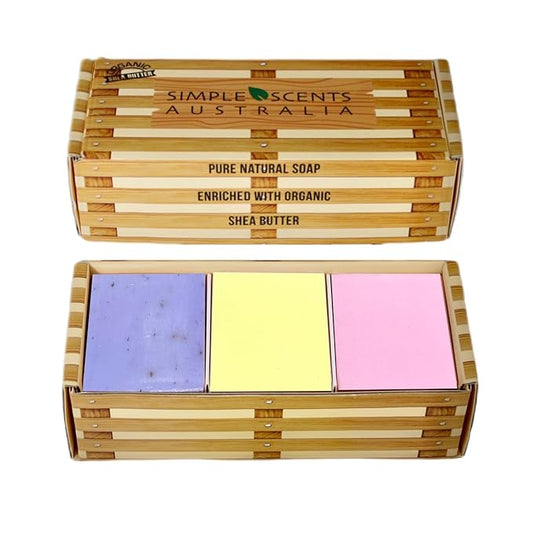 Assorted 6 PCS Scented Natural Soap Bars, Assorted Floral Essence, 3.5oz Each Moisturizing French Triple Milled Soap Bars Enriched with Shea Butte