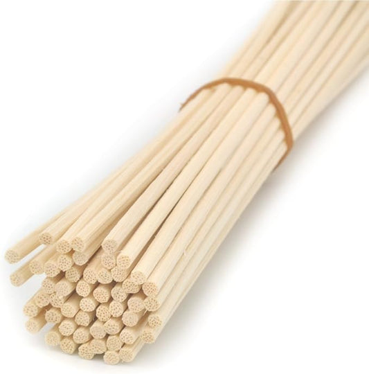 100 Pieces Natural Rattan Reed Diffuser Replacement Sticks (6.3" x 3mm)