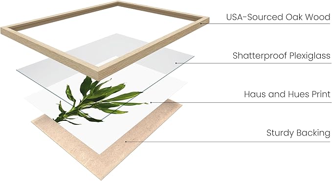 HAUS AND HUES Plant Photo Set of 4-16x20 Framed Beige