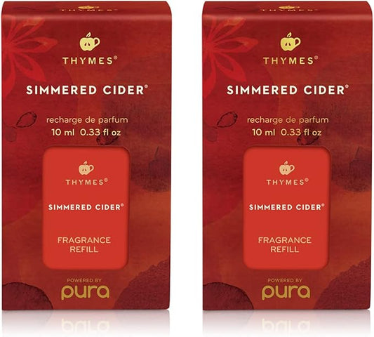 Thymes Simmered Cider Pura Smart Home Plug-in Scent Diffuser Refills - Pack of 2