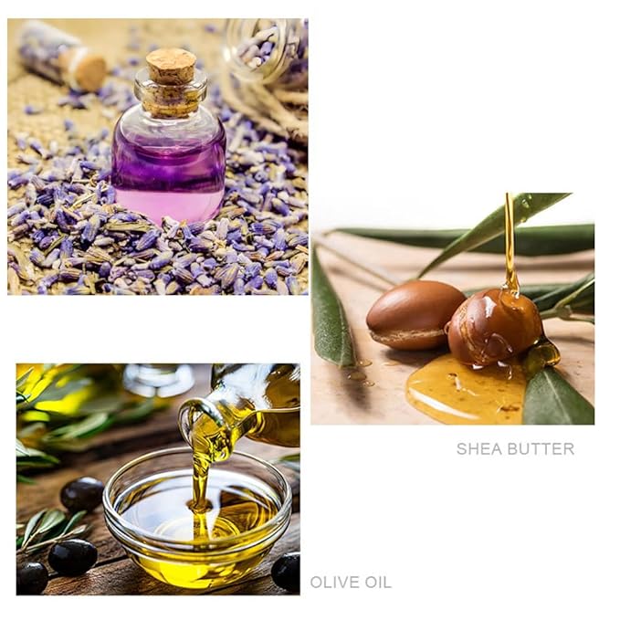 5 PCS Lavender Oils Soap Bar for Face & Body,Moisturizing,Softer Skin,Natural Handmade,Hypoallergenic Beauty Bar Sensitive Skin With Gentle Cleanser,Men & Women