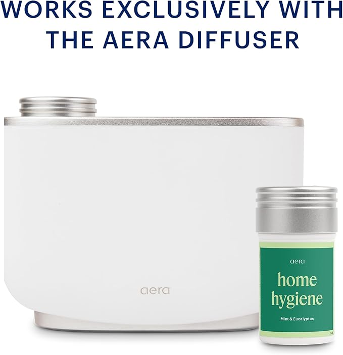 AERA Home Hygiene Mint and Eucalyptus - Essential Oil for Home - Relaxing Fragrance - Notes of Spearmint, Eucalyptus and Orange Peel Essential Oils - Scent Refill - Works with The Diffuser