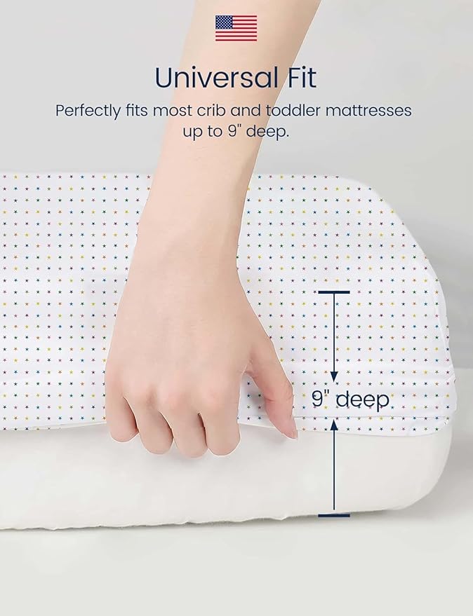 TotAha Soft Crib Sheets Girl-Hypoallergenic, Silky Comfort, Buttery Soft, Calming Effect, Premium All-Season Jersey-Knit Sheets, 9'' Extra Deep Pocket, Purple Butterfly