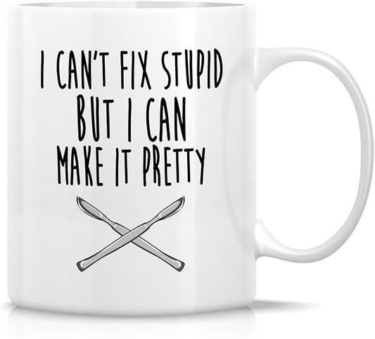 Retreez Funny Surgeon Mug - 11 Oz Ceramic Coffee or Tea Cup - Humorous Plastic Surgery Gift for Plastic Surgeons, Aesthetics and Cosmetic Doctors - Thank-You Gift