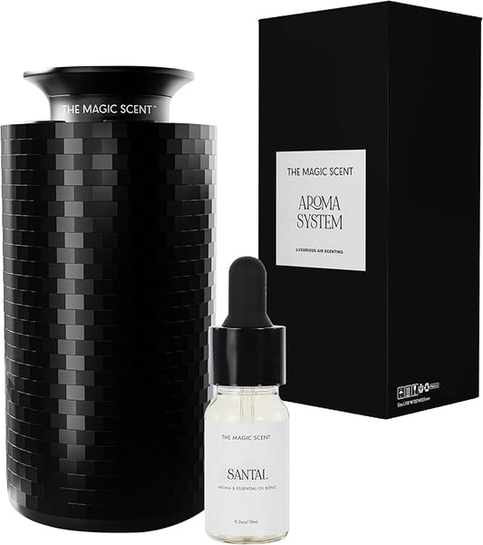 Mini USB Car Diffuser - Waterless Scent Machine for Home & On-The-Go - Intensity Control & Timer - Waterless Oil Diffuser - Rechargeable Car Air Freshener Diffuser up to 400 sq. ft.