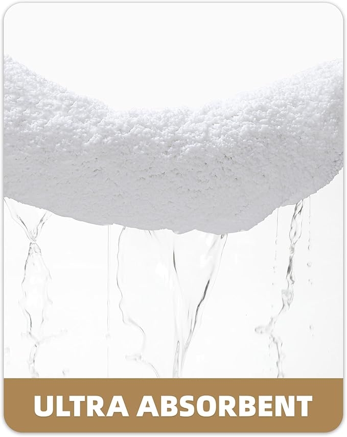 Color&Geometry Standard Sized Bath Rugs Non Slip Washable, 20"x31.5" Absorbent White Bathroom Rugs, Soft Bath Mats for Bathroom Floor, Shower, Bathtub, Laundry