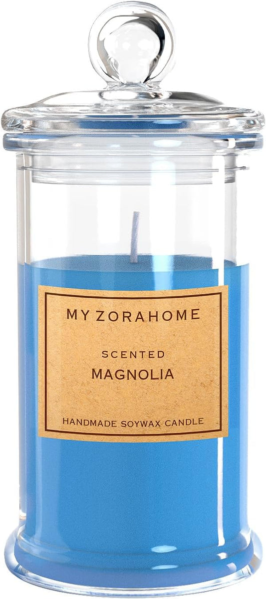 Bottle Shape Soy Wax Magnolia Scented Candle, Aromatherapy Candles for Home Scented or As a Birthday/Holiday Gift for Your Loved(3.5OZ/24Hours Burning)