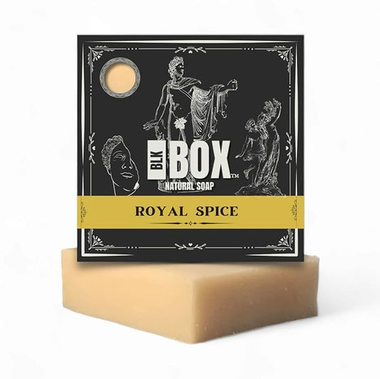 USA MADE 5oz Men's Natural Bar Soap Made from Moisturizing Natural Oils - Handmade Cold Process Soap No Harsh Chemicals, Spice & Apple Scent (ROYAL SPICE)