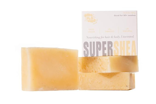 Super Shea (Unscented Olive Oil and Shea Butter) - Made in USA - All Natural Bath Soaps for All Skin Types - Plant Based, Cold Process and Handmade - (3 Pack)