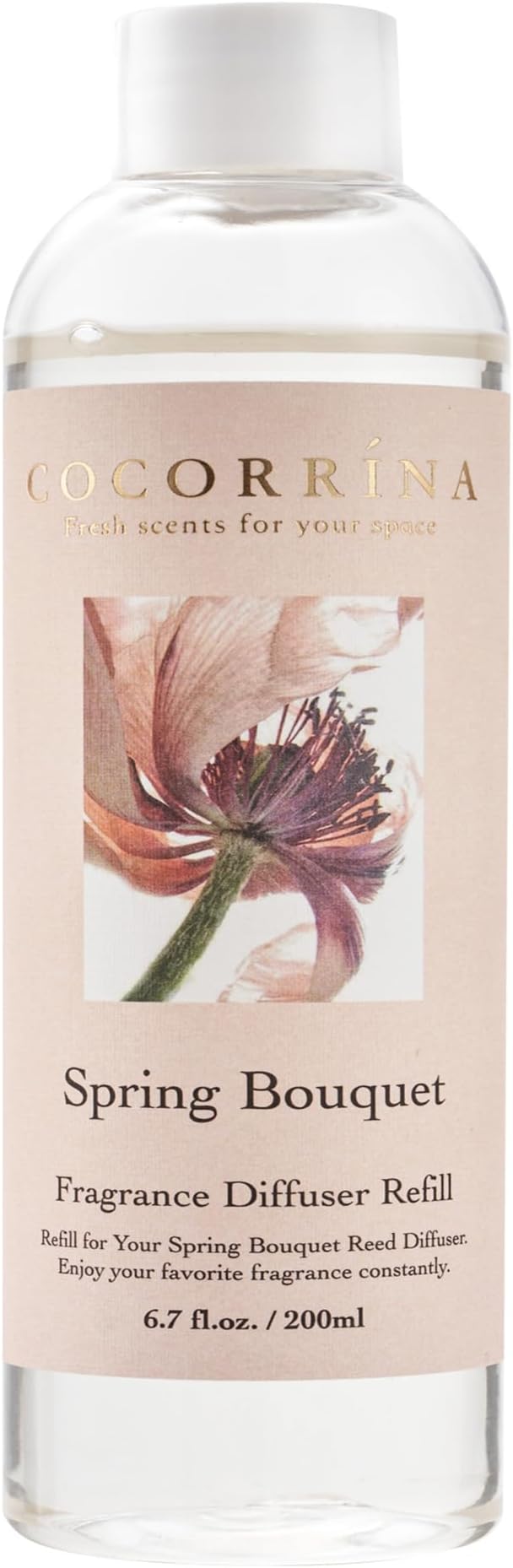 COCORRÍNA Reed Diffuser Refill - Spring Bouquet 6.7 Oz Reed Diffuser Oil Refill Home Fragrance for Bedroom, Bathroom Home Decor