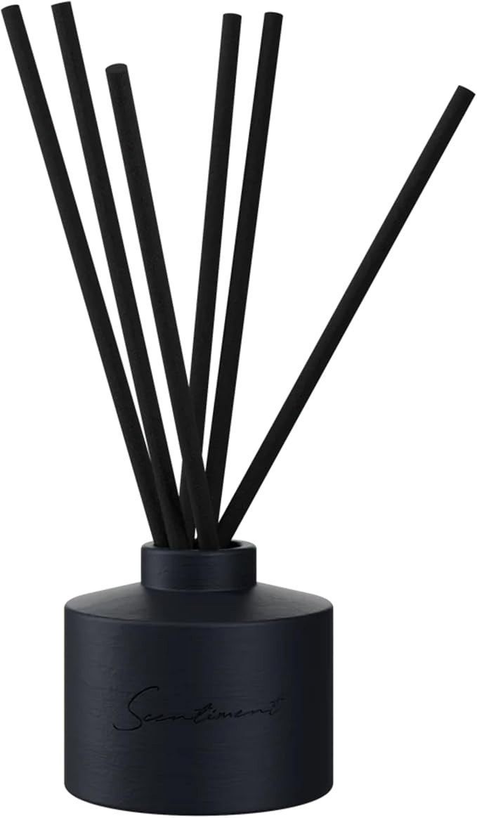 The One Reed Diffuser – Black Ceramic | 100ml | Long-Lasting Home Fragrance | Includes Reed Sticks & 120ml The One Reed Diffuser Oil