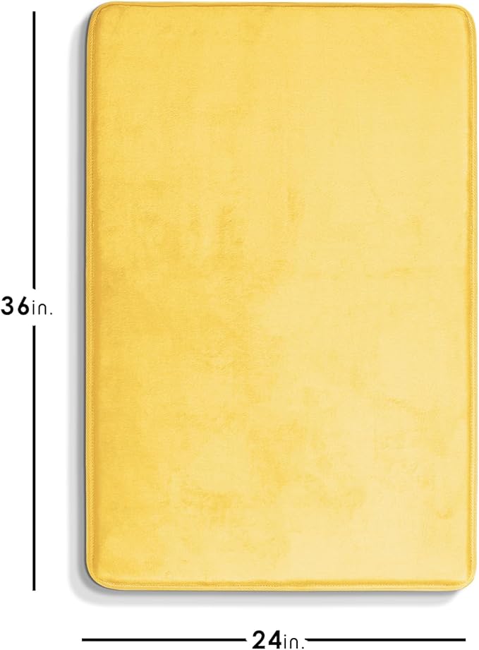 Clara Clark Bathroom Rugs, Velvet Memory Foam Bath Mat, Non-Slip Bath Rugs, Machine Wash, Dries Quickly, Ultra Soft Plush Bath Mats for Bathroom,