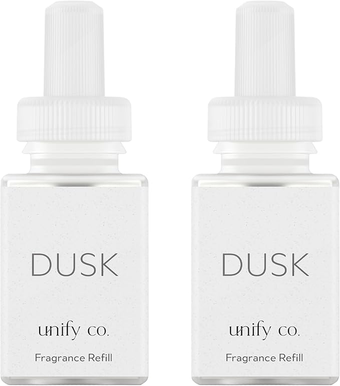 Pura & Unify Co. Home Scent Refill - Smart Home Air Diffuser Fragrance - Up to 120-Hours of Premium Fragrance per Refill - Clean & Safe Diffuser - Household Essential - 2 Pack, Dusk