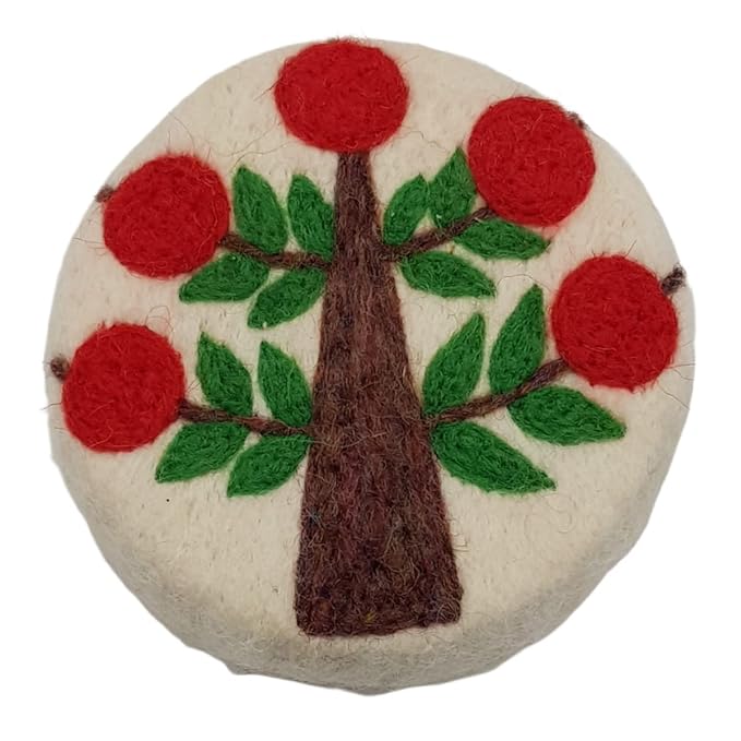 Handmade Felted Christmas Soap | Handcrafted Soap | Unique Housewarming Gift and Lovely Christmas Bathroom Decor | 3 * 3 inch (red tree)