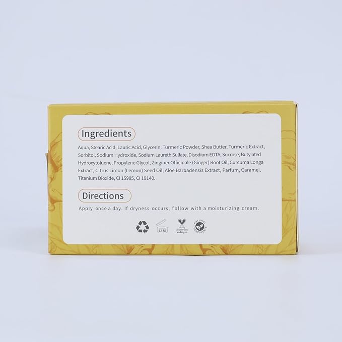 LIYALAN Turmeric Soap Bar 3.88 oz each Bar for Face Body Acne,Smooth Skin,Cleansing Natural Handmade Soap contains 3 bars