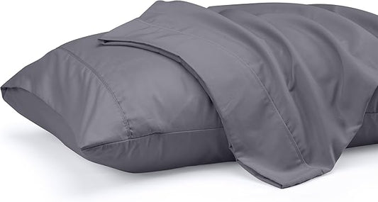 Utopia Bedding Standard Pillow Cases - 2 Pack - Envelope Closure - Soft Brushed Microfiber Fabric - Shrinkage and Fade Resistant Pillow Covers 20 X 26 Inches (Standard, Grey)