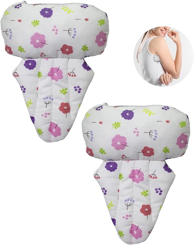 Lymphedema Axilla Pillow Mastectomy Recovery Pillow Breast Pillow Post Surgery Pillow for Cancer Lumpectomy Surgery Recovery Post-Surgery Underarm Pillow Armpit Pain Relief (2pc) (Rose-Flower)