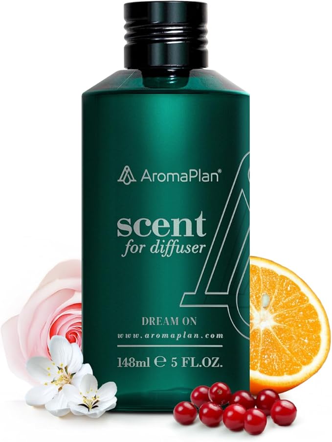 Aromaplan Hotel Scents Dream On 5 Fl Oz (148ml), Home Luxury Aroma & Hotel Fragrance Diffuser Oil- Hotel Diffuser Oil for Aromatherapy- USA Made, Bigger Bottle, Bolder Aroma & Longer Lasting