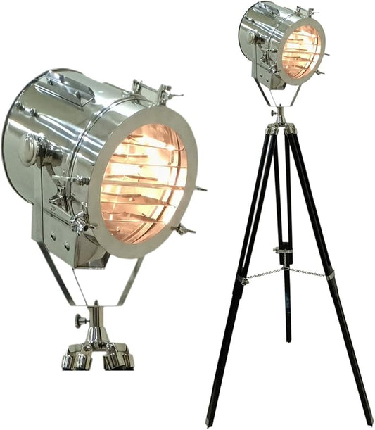THOR INSTRUMENTS Nautical Spot Light Tripod Floor Lamp Searchlight Home Decor Rustic Vintage Home Decor Gifts