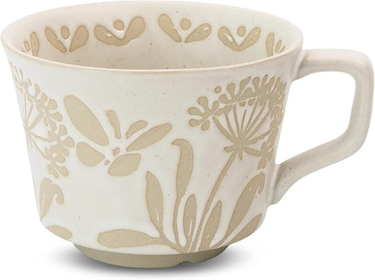 Ceramic Coffee Mug, 12 oz Novelty Unique Teacup with Large Handle, Stoneware Cup for Tea Mocha Latte Cappuccino Espresso (Butterfly)