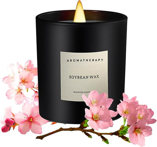 Butterfly Vanilla Candle – Aromatherapy Candle with Rotating Golden Butterfly Spinner, Scented Candle Gift for Relaxation, Home Décor & Special Occasions (White Peach Oolong, Black)