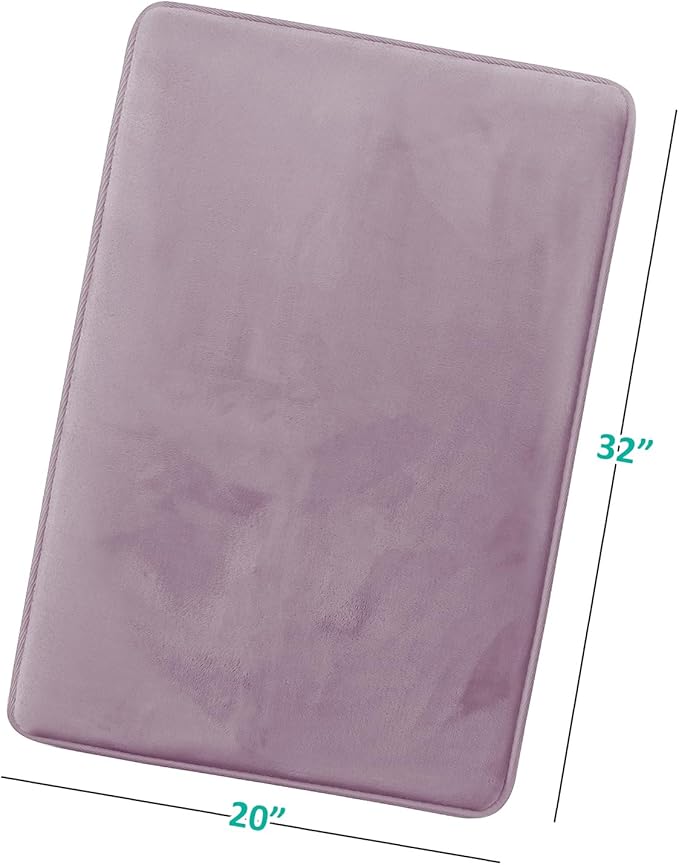 Clara Clark Bathroom Rugs, Velvet Memory Foam Bath Mat, Non-Slip Bath Rugs, Machine Wash, Dries Quickly, Ultra Soft Plush Bath Mats for Bathroom,