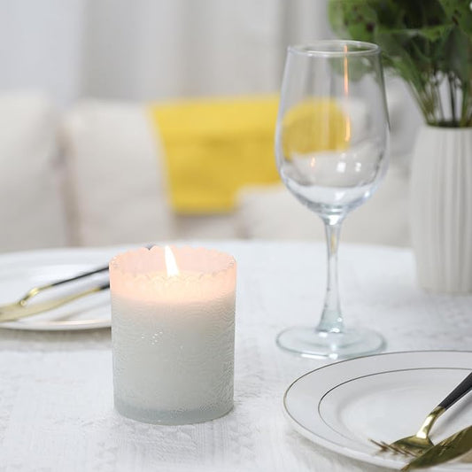 Scented Candles Natural Soy Candle for Home Large Glass Jar Candles 8oz Single Wick Candle Over 50 Hours of Burn Time for Creating Relaxing Ambience & Holiday Gifting（Gardenia）