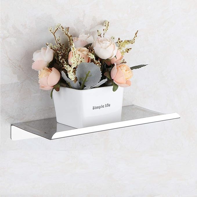Aothpher Wall Mounted Stainless Steel Bathroom Toilet Phone Holder Shelf,Chrome Mirror Polished and Anti-Slip Style