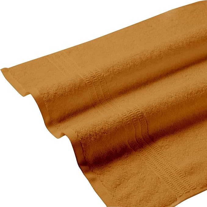 HOMELOVER 6 Piece Towel Set - 100% Organic Cotton 2 Bath Towels & 4 Hand Towels - 500 GSM, Hotel & Spa Quality, Soft, Quick Dry, Highly Absorbent Bathroom Essentials (Sahara Brown)