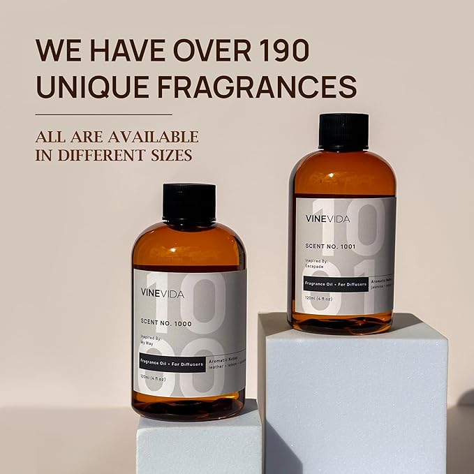 VINEVIDA [4 Fl Oz] Ocean Rain Fragrance Oil for Cold Air Diffusers, Essential Oils for Diffuser Oil Refill & Air Freshener Room Spray