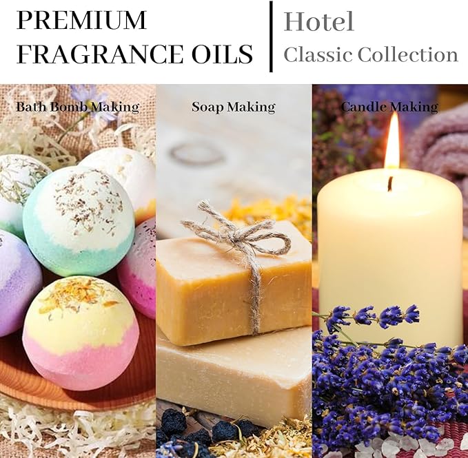 Fragrance Oils, Hotel Collection Diffuser Oil, Blend Essential Oils for Diffusers for Home, for Candle Making, Soap Making, Aromatherapy Oils - 20ml x 4 - Floral&Tea&Fruit, Oriental Floral Woody