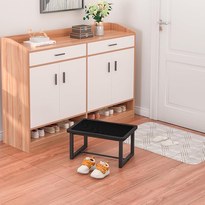 Step Stool for Adults Kids, Anti-Slip Sturdy Wooden Step Stools with 500 Lbs Capacity for High Beds,Closet, Bathroom,Kitchen, Potty Training