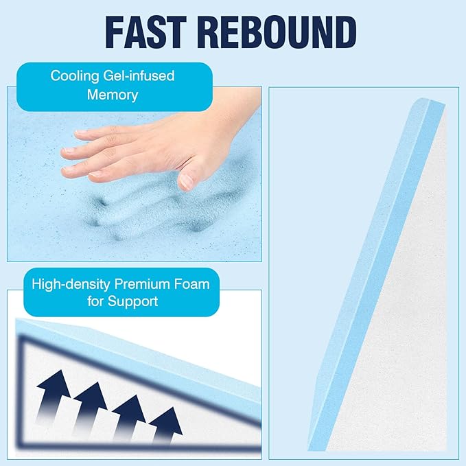 Cooling Wedge Pillow for Sleeping, 10" Elevated Support Bed Wedge Pillow,Cooling Memory Foam Top,Elevated Support Triangle Pillow for Acid Reflux & Snoring,with Air Layer Wedge Cover (Grey)