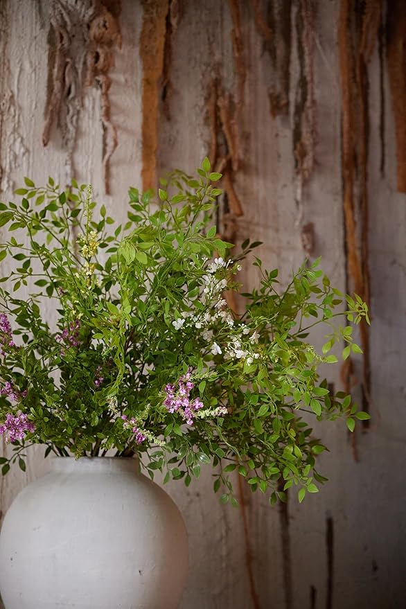 MISSPIN Artificial Flowers with Greenery Stems Faux Plants Indoor Branches for Tall Vase Ultra-Realistic, 12 Pcs Wedding Centerpieces, Home Decor & DIY Bouquets