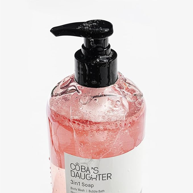COBA'S DAUGHTER Grapefruit Peel & Eucalyptus Globulus 3-in-1 Soap | Body Wash, Bubble Bath, Shampoo | Cleanse, Nourish & Soften Skin with Inulin & Seaweed Extract | (16.9oz)