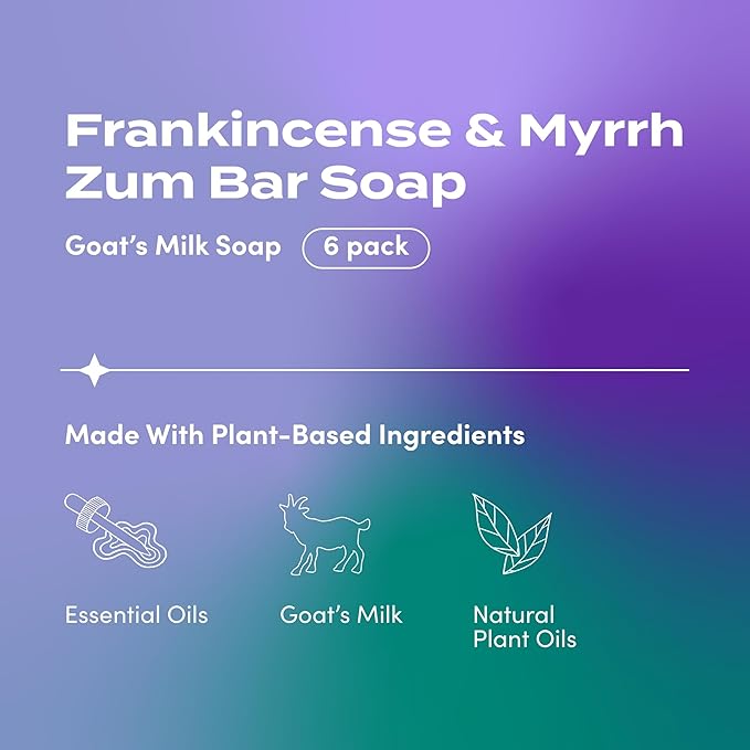 Zum Bar Goat's Milk Soap - Frankincense and Myrrh - 3 oz (6 Pack)