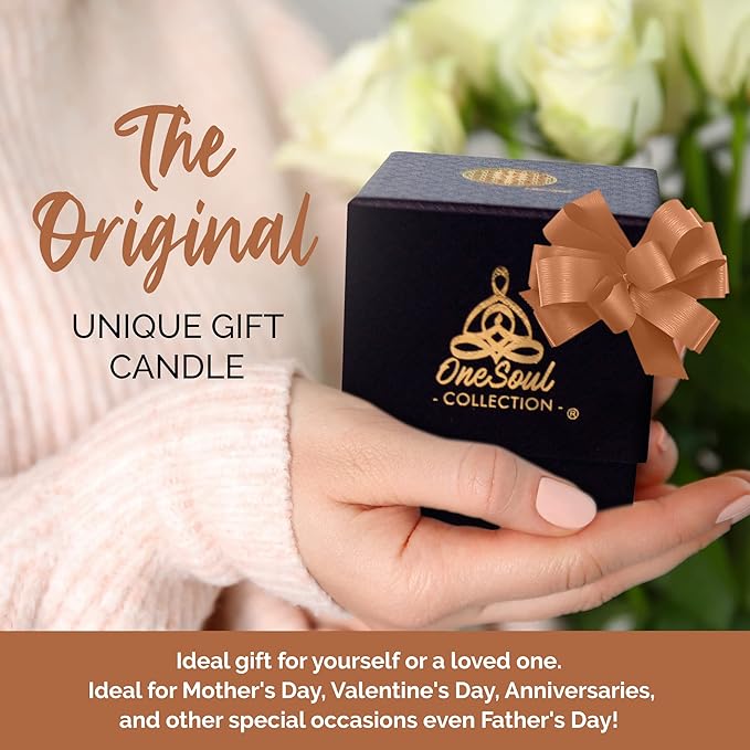 Citrus Aromatherapy Candle, Zesty Scented Candles, Luxury Candles Scented with Tree of Life Symbol, Hand-Poured Soy Candle, 50 Hours Burn Time, 7.6 oz. - OneSoul Collection