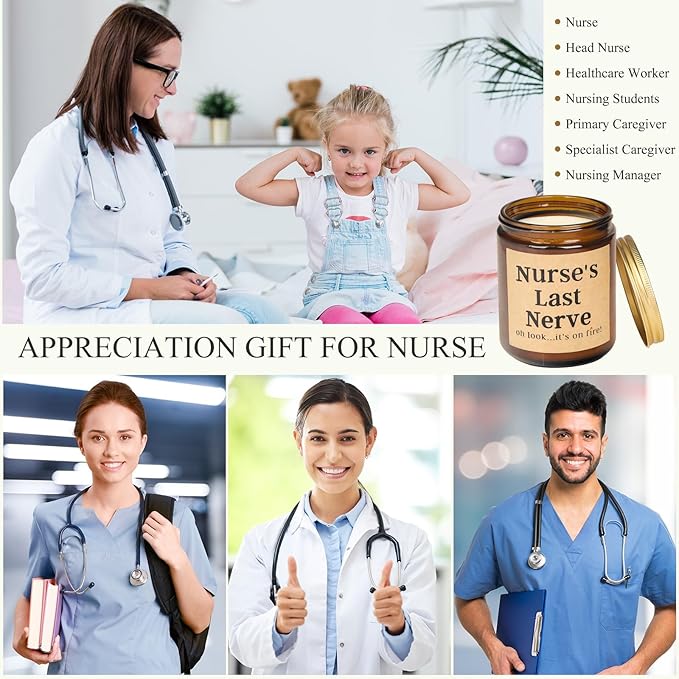 Nurse's Last Never Candle - Appreciation Gift for Women, Practitioners, New Nurses - Birthday, Retirement, Funny Candle