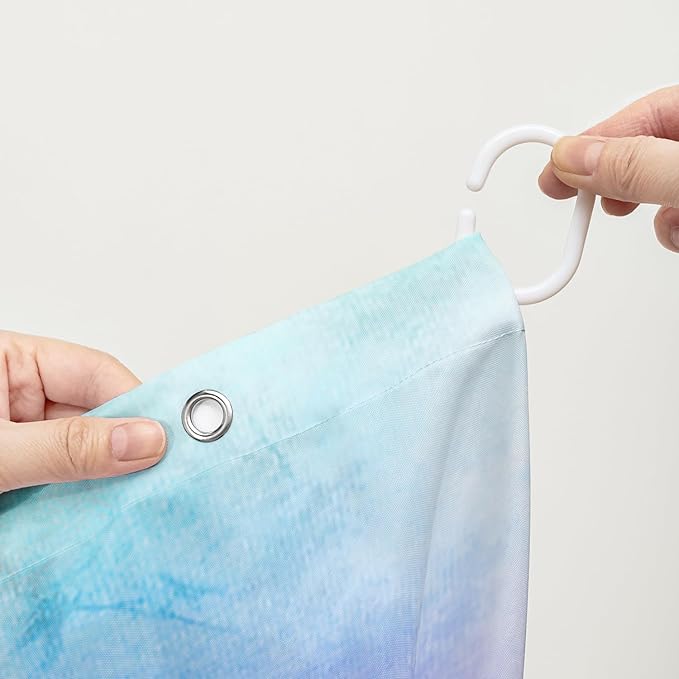 AILONEN Sea Turtle Shower Curtain for Kids Boys Girls,Cute Turtle Kids Bath Curtain Ocean Animal Tie Dye Shower Curtain 72" W*78" H Women Bathroom Curtain Polyester Waterproof Curtain with 12 Hooks