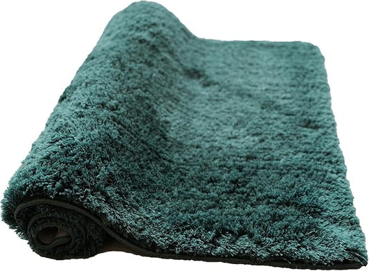 CozeCube Green Bath mats 36" x 24", Non Slip Shaggy Bathroom Rug, Ultra Soft Machine Washable Plush Pile Rugs, Fluffy Microfiber for Bedroom